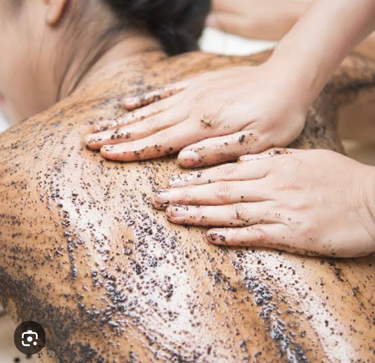 Skin Zing package — mineral salt and coffee spice body scrub at Gumtree Retreat